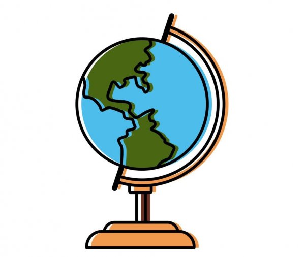 Глобус рисунок