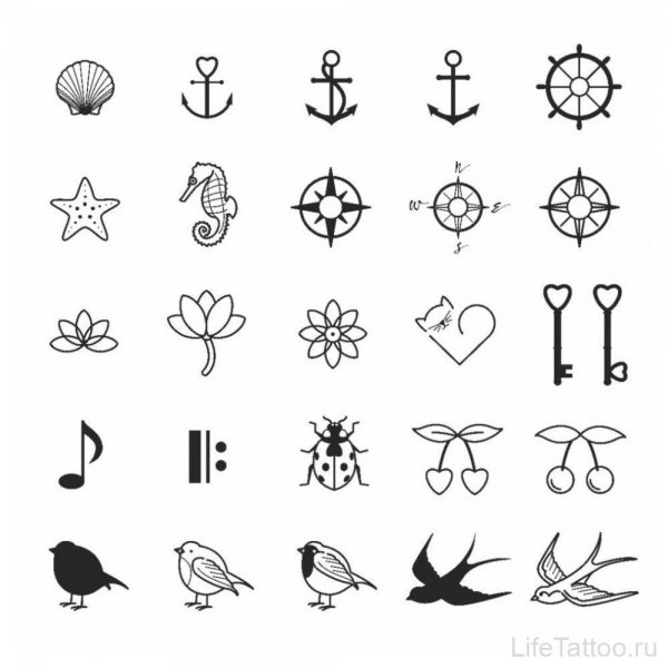 Эскизы маленьких тату
