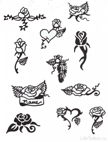 Тату эскизы для девушек простые