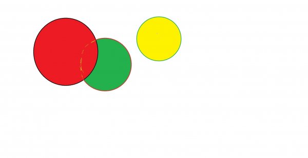 Круг в цвете большой и маленький