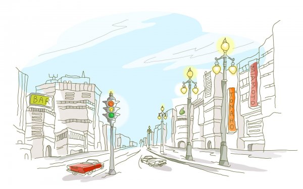 Город рисунок