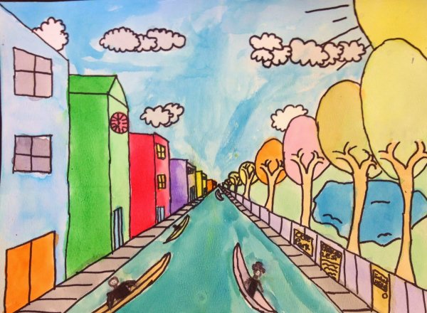 Воздушная перспектива город