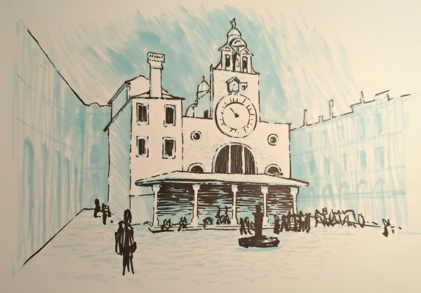 Город скетч простой