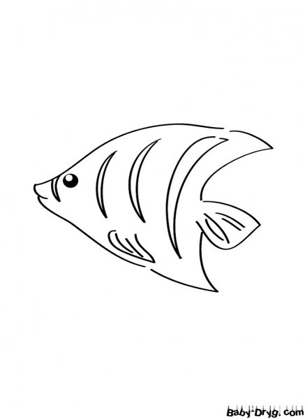 Рыба раскраска