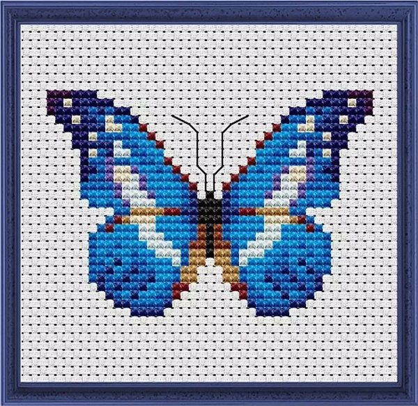 Вышивание крестиком бабочка
