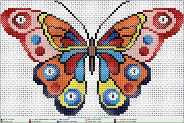 Бабочка вышивка крестом для детей