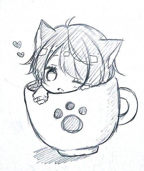 Чиби рисунки карандашом для срисовки