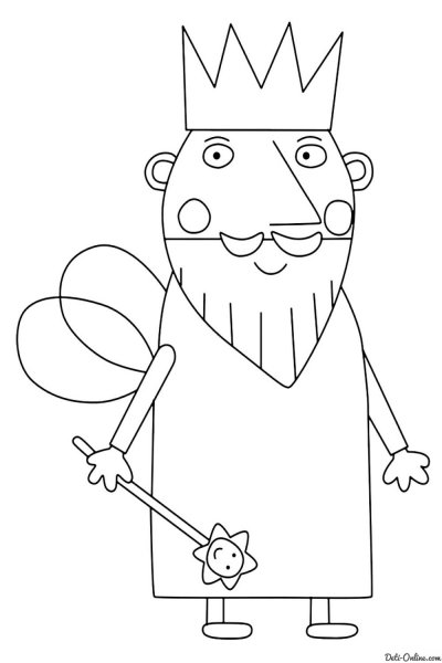 Король королевство Бена и Холли раскраска