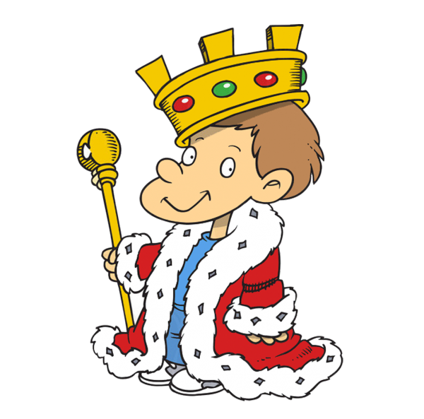 Мультяшный царь в короне