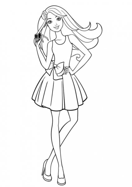 Раскраски Барби маленькие