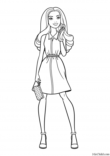Раскраски для девочек Барби