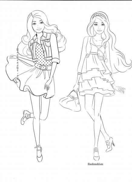 Раскраски Барби фашионистас