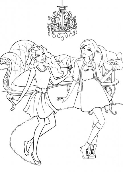 Раскраски модные девочки