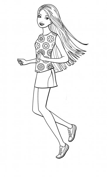 Раскраска девочка в купальнике