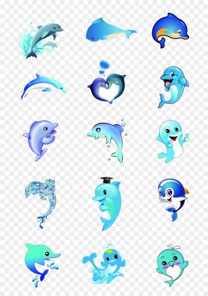 Наклейки дельфины