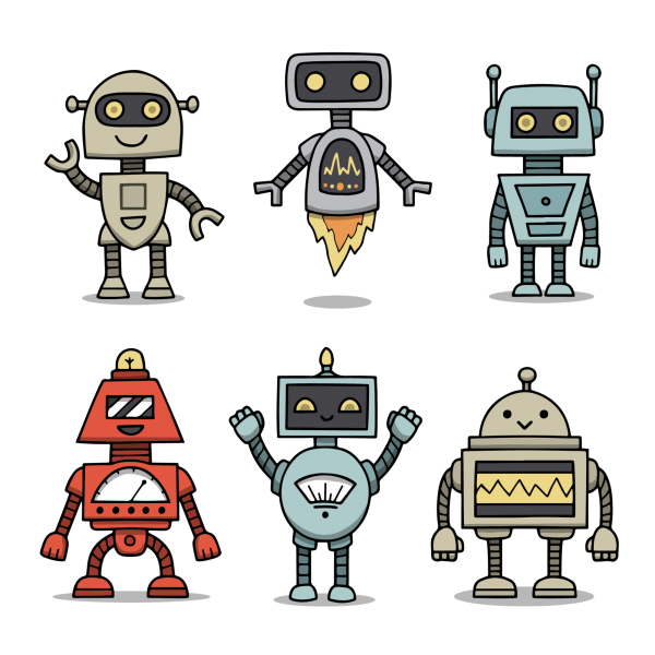 Робот раскраска для детей