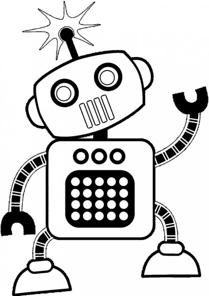 Детские раскраски роботы