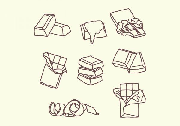 Нарисовать шоколад