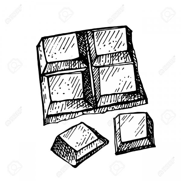 Шоколад рисунок карандашом