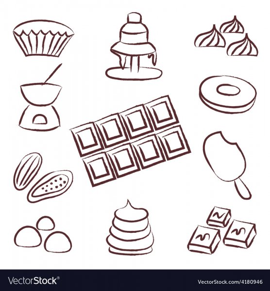 Шоколад силуэт