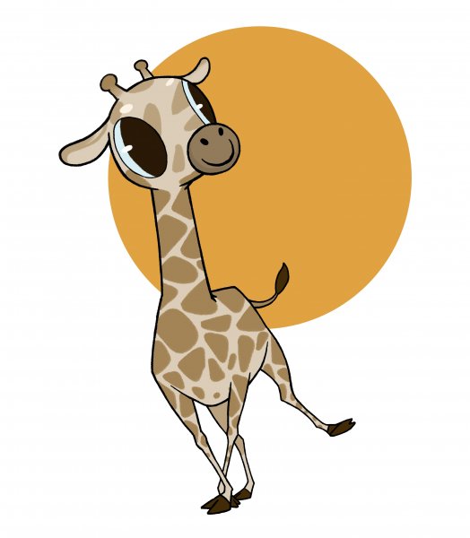 Жираф мультяшка