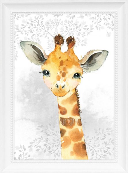 Животные акварелью в детскую