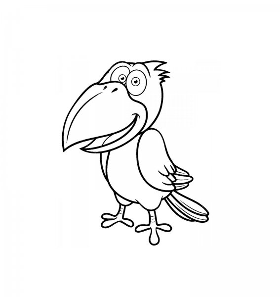 Раскраска вороны