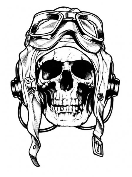 Череп тату эскиз