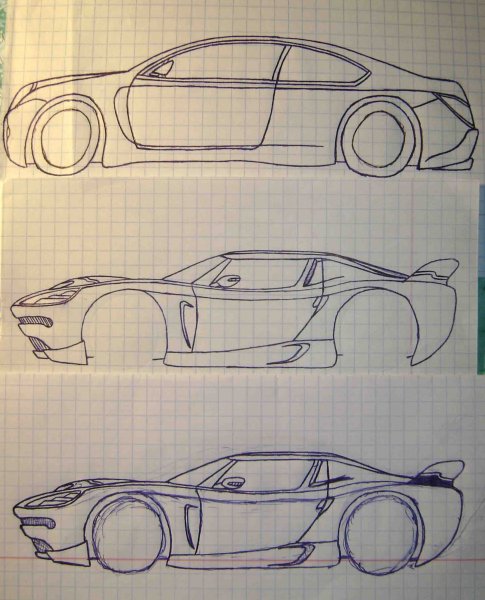 Рисунки карандашом машины