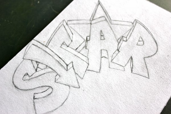 Граффити на бумаге карандашом