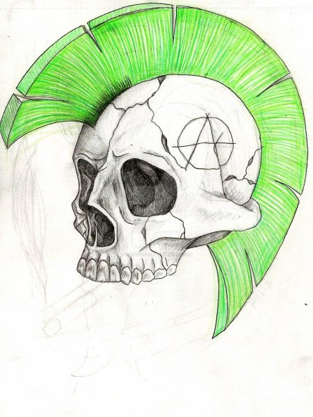 Череп карандашом