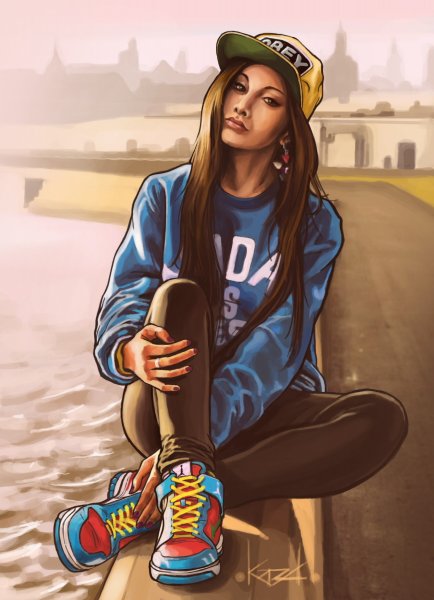 Рисунки девушек в стиле