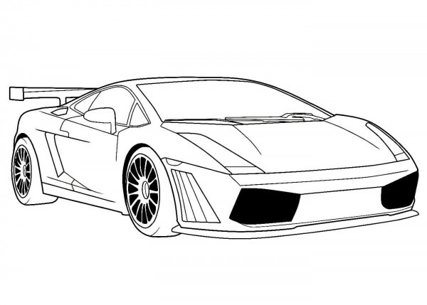 Раскраска для мальчиков Ламборджини авентадор