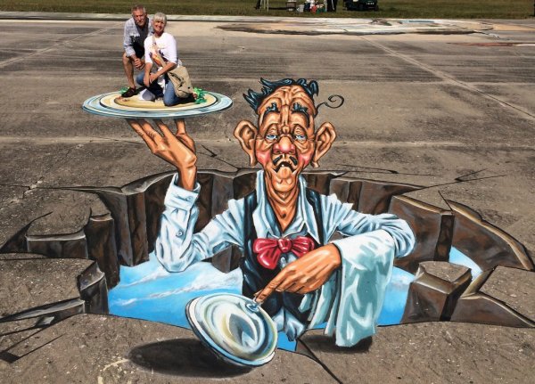 3d живопись на асфальте