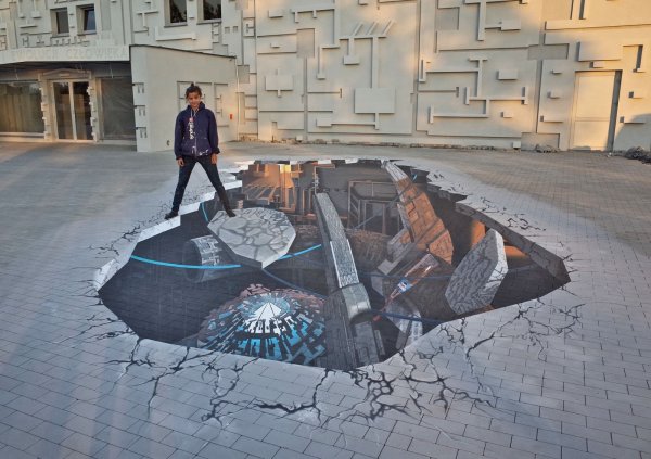 Объемный стрит арт