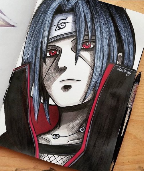 Итачи карандашом