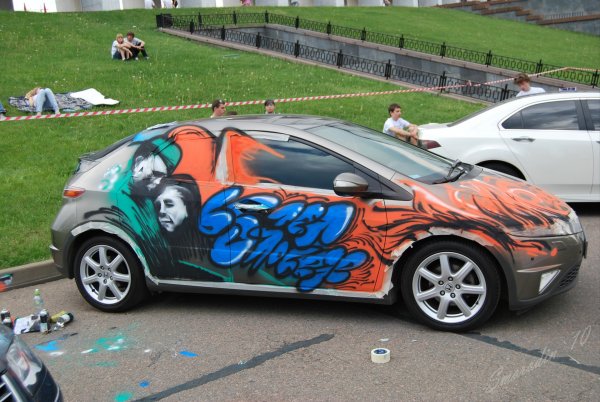 Крутая аэрография на авто