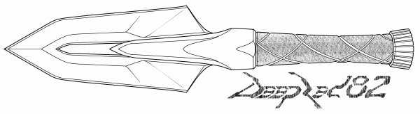 Кинжал рисунок простой