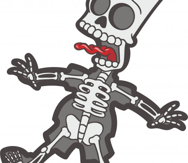 Скелет для срисовки карандашом