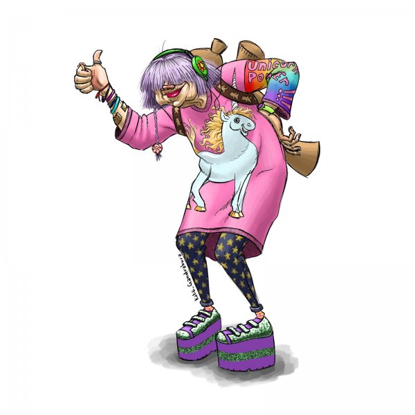 Бабка в кедах