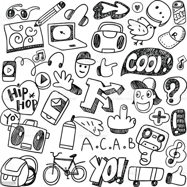 Маленькие рисунки граффити