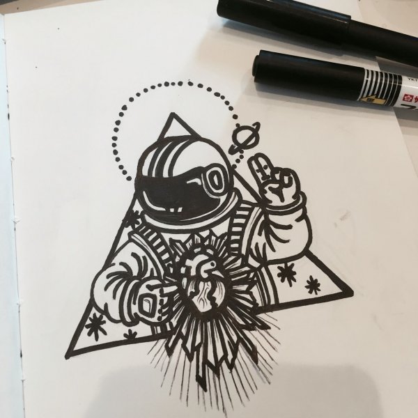 Тату маркером эскизы