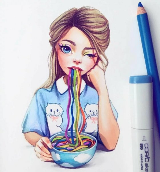 Рисунки для срисовки девушки