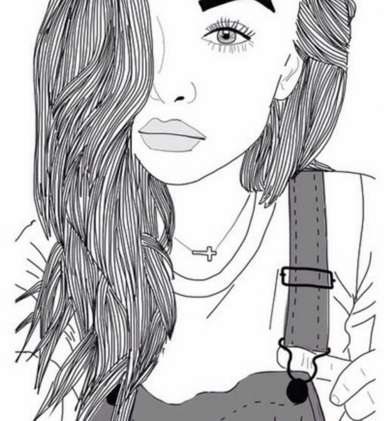Рисунки для срисовки девушки в стиле
