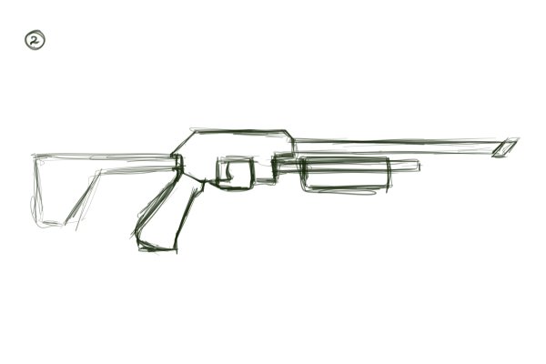 Нарисовать ружье