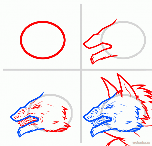 Оборотень рисунки легкие