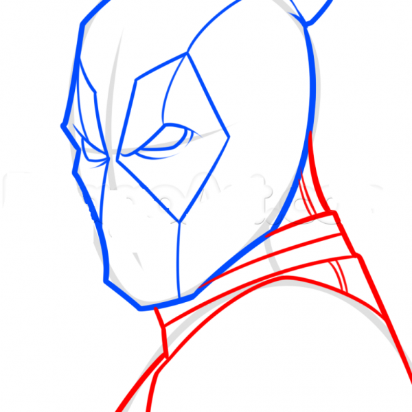 Дэдпул рисунок для срисовки начинающих