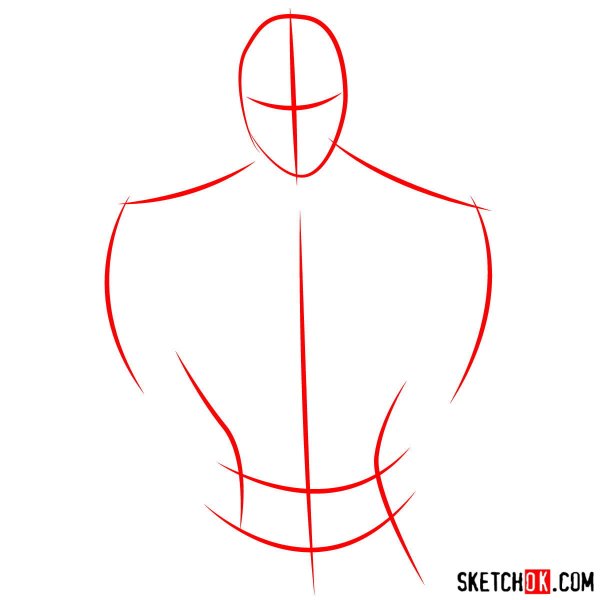 Рисование Дэдпула по шагам