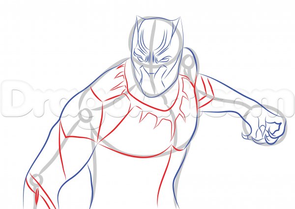 Нарисовать черную пантеру