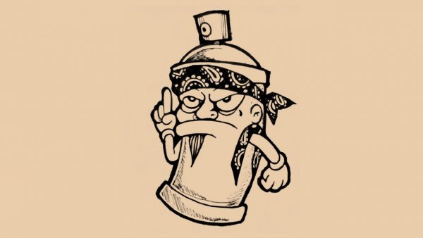 Раскраски граффити баллончик